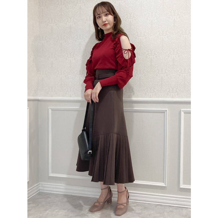 サイドプリーツフレアスカート[品番：MKSW0046489]｜dazzlin