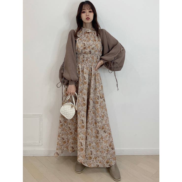 レースアップ長袖ショートボレロ[品番：MKSW0047321]｜dazzlin