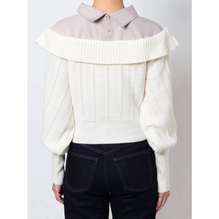 シャツドッキングケーブルニット[品番：MKSW0047310]｜dazzlin