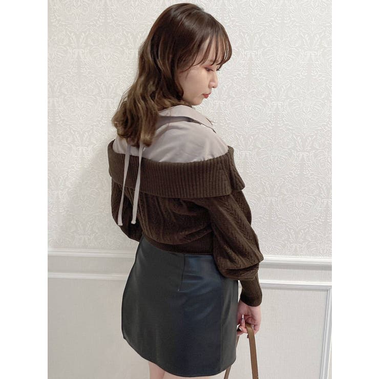 シャツドッキングケーブルニット[品番：MKSW0047310]｜dazzlin