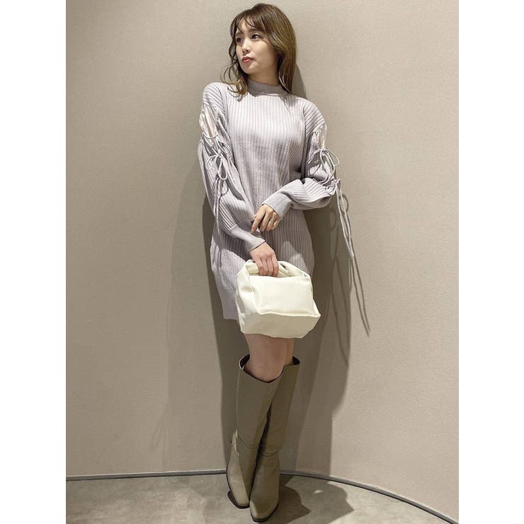 ショルダーシアーミニワンピース[品番：MKSW0049595]｜dazzlin