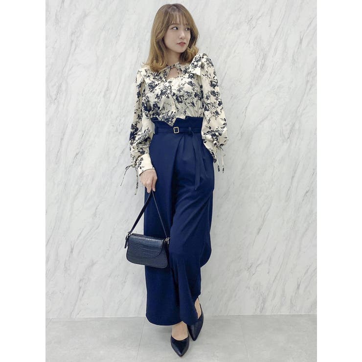 未使用　dazzlin オープンリボンブラウス オープンリボンブラウス[品番：MKSW0048209]｜dazzlin（ダズリン