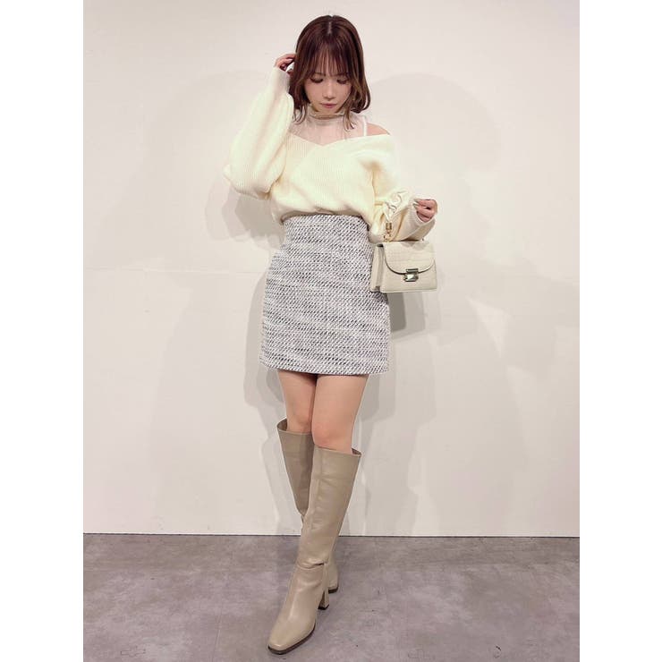 dazzlin バリエコンパクトミニスカート ベージュ ダズリン dazzlin バリエコンパクトミニスカート （ベージュ