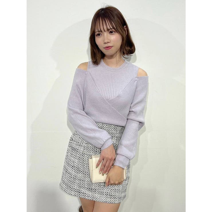 カシュクールニットプルオーバー[品番：MKSW0048336]｜dazzlin