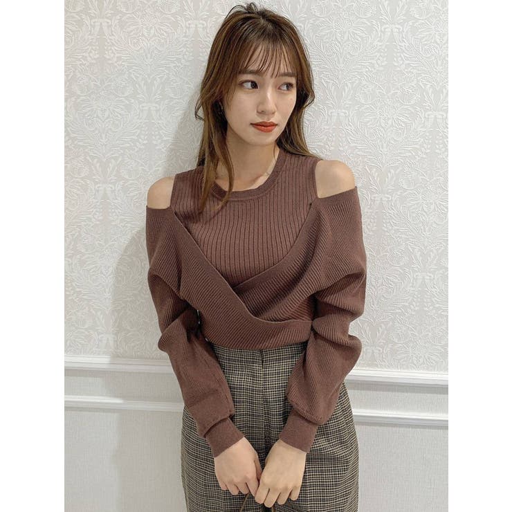 カシュクールニットプルオーバー[品番：MKSW0048336]｜dazzlin