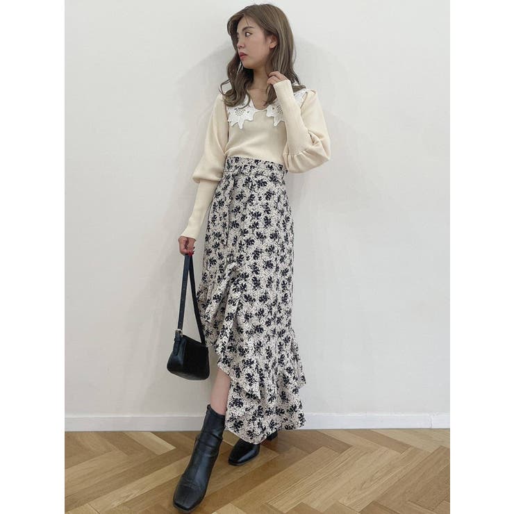 dazzlin - 【タグ付未使用】ダズリン dazzlin レースカラーコンパクトニットトップス dazzlin（ダズリン）の「レースカラーコンパクトニットトップス