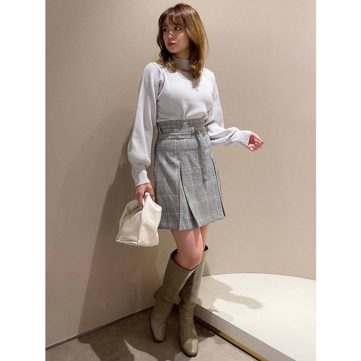 2WAYカットアウトニットトップス[品番：MKSW0049228]｜dazzlin