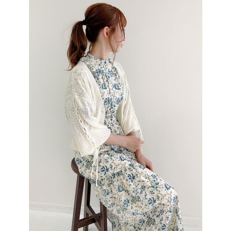 アネモネバルーンフラワーワンピース[品番：MKSW0049754]｜dazzlin