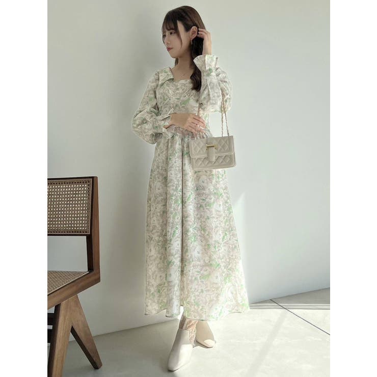 flower bouquetワンピース[品番：MKSW0048523]｜dazzlin
