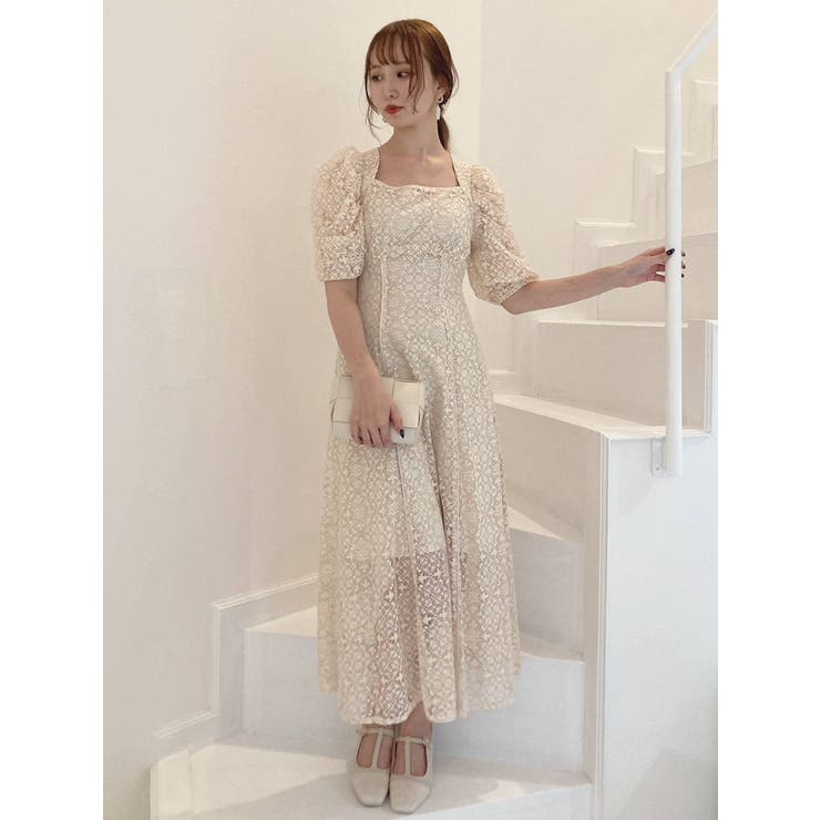 ジュエルレースタックワンピース[品番：MKSW0048525]｜dazzlin