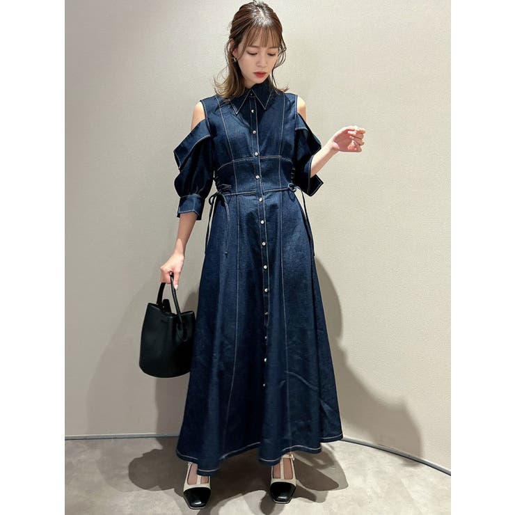 オープンショルダーデニムステッチワンピース | dazzlin | 詳細画像27 