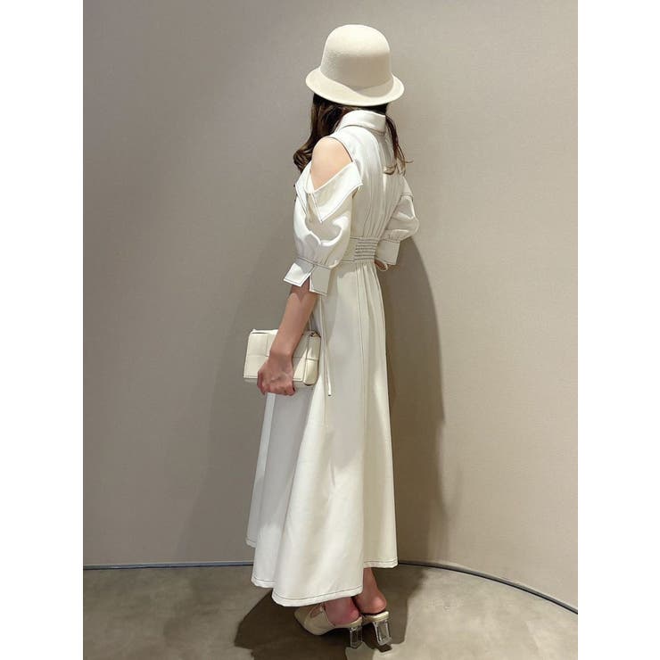 オープンショルダーデニムステッチワンピース | dazzlin | 詳細画像41 