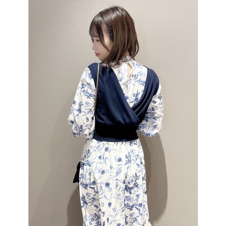 レイヤードセットフレアワンピース[品番：MKSW0049758]｜dazzlin