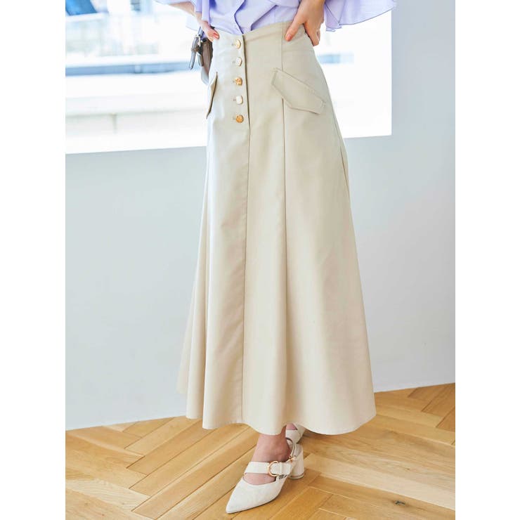 ジュエルボタンフレアスカート[品番：MKSW0048562]｜dazzlin（ダズリン