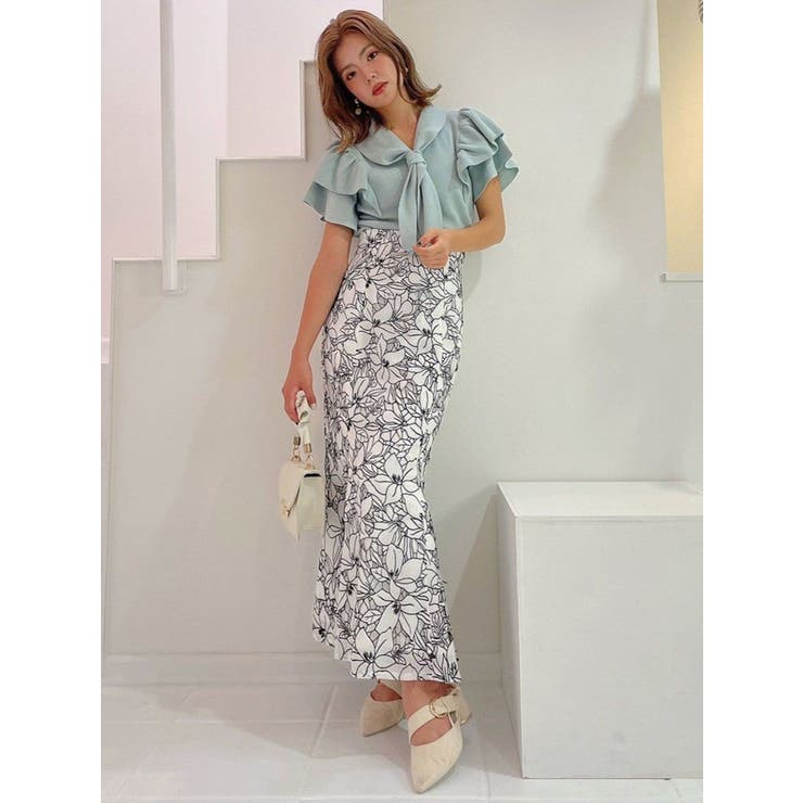 MSGM ショルダーネックフリルトップス ストレッチ40 lsot203-334_9.jpg