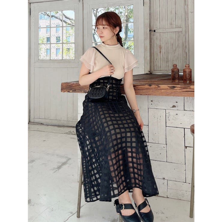 WEB限定】シアーチェックコルセットワンピース（ワンピース