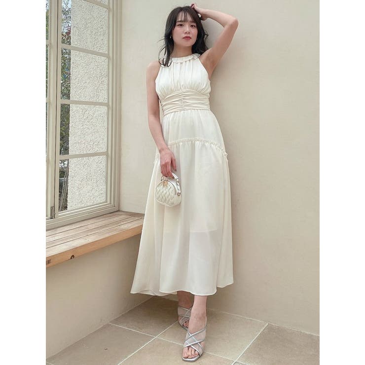 WEB限定カラーあり】ギャザーコルセットチビフリワンピース[品番