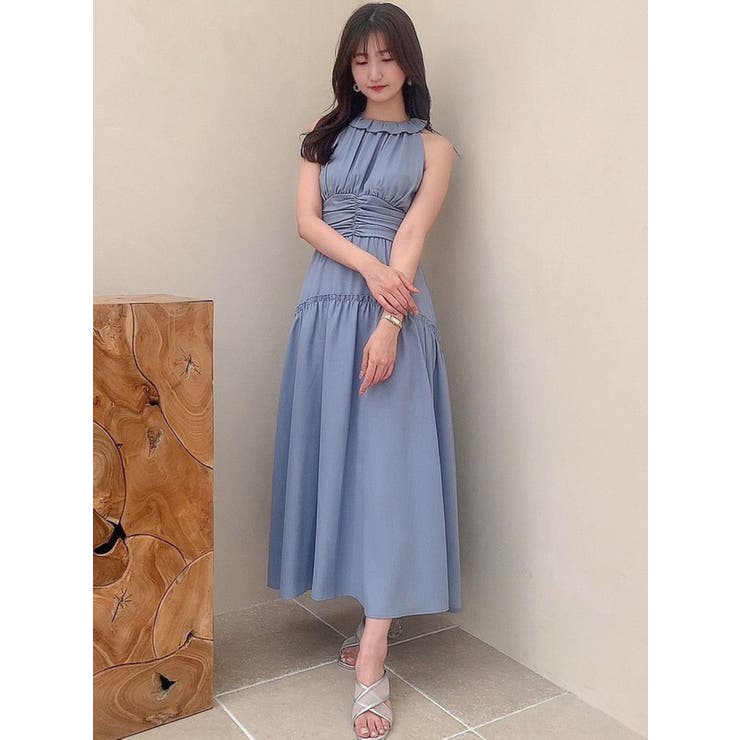 WEB限定カラーあり】ギャザーコルセットチビフリワンピース[品番