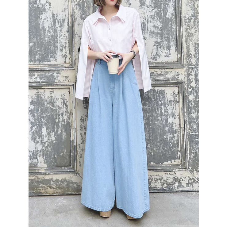 スリットスリーブクロップドシャツ | dazzlin | 詳細画像16 