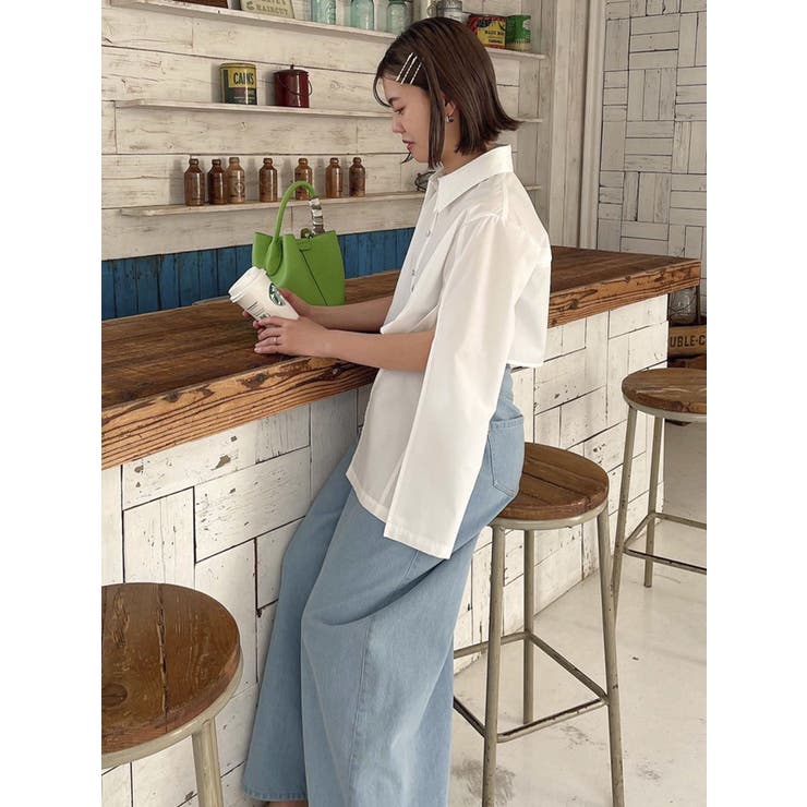 スリットスリーブクロップドシャツ | dazzlin | 詳細画像30 