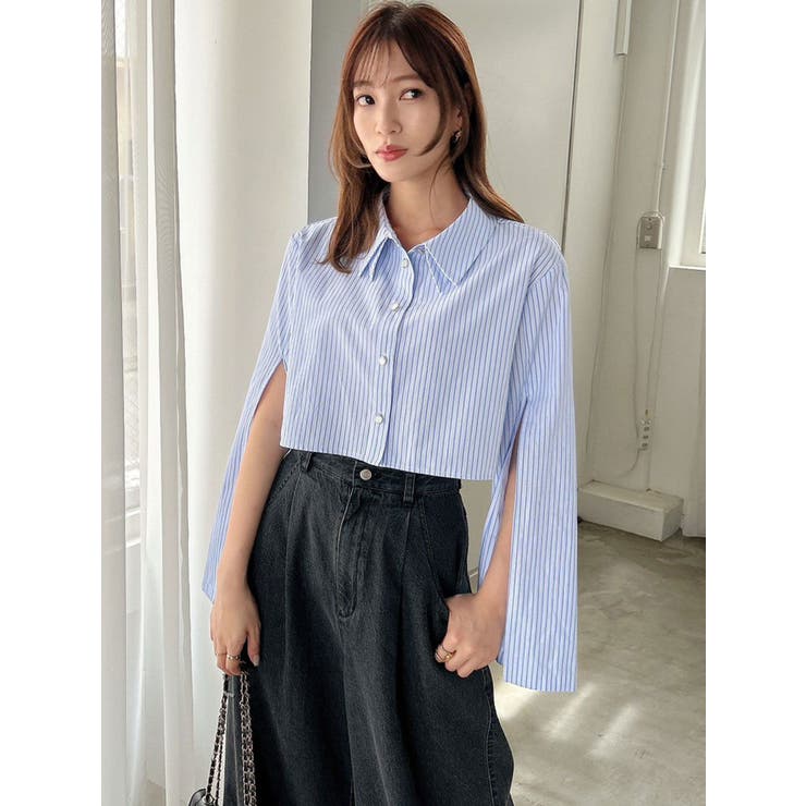 スリットスリーブクロップドシャツ | dazzlin | 詳細画像40 