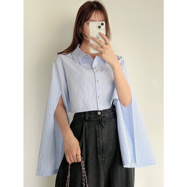 スリットスリーブクロップドシャツ | dazzlin | 詳細画像42 