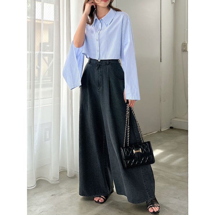 スリットスリーブクロップドシャツ | dazzlin | 詳細画像45 