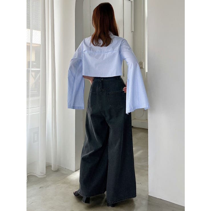 スリットスリーブクロップドシャツ | dazzlin | 詳細画像46 