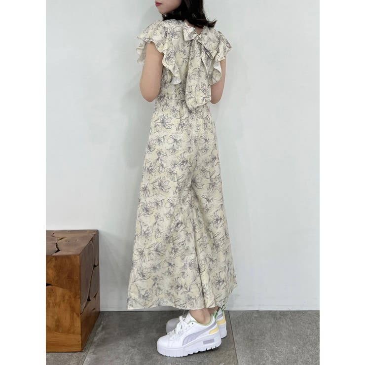 美品！タグ付き！ ナチュラルバイクリップ リネンフリルオールインワン ブラック studio CLIP（スタディオクリップ）の「《natural by clip