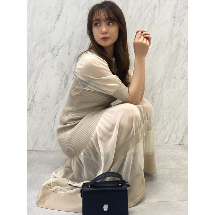 韓国レイヤード♥夏に映えるイージーワンピース /追跡有 ジャケットライクレイヤードミニワンピース[品番：MKSW0062385