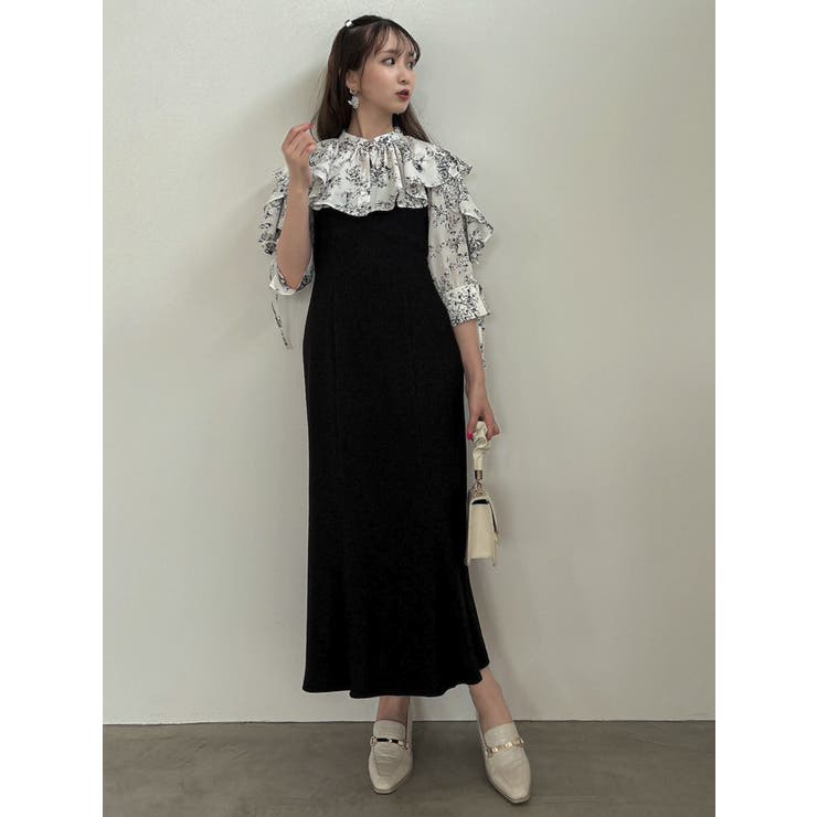 WEB限定カラーあり】2WAYカラードッキングリブワンピース[品番