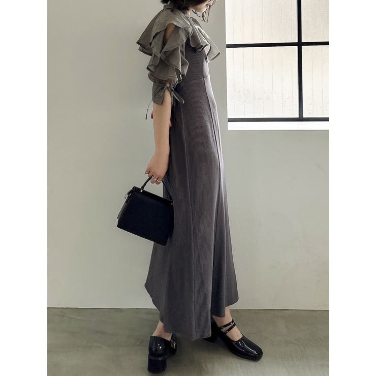 シアーチェックドッキングワンピース[品番：MKSW0053055