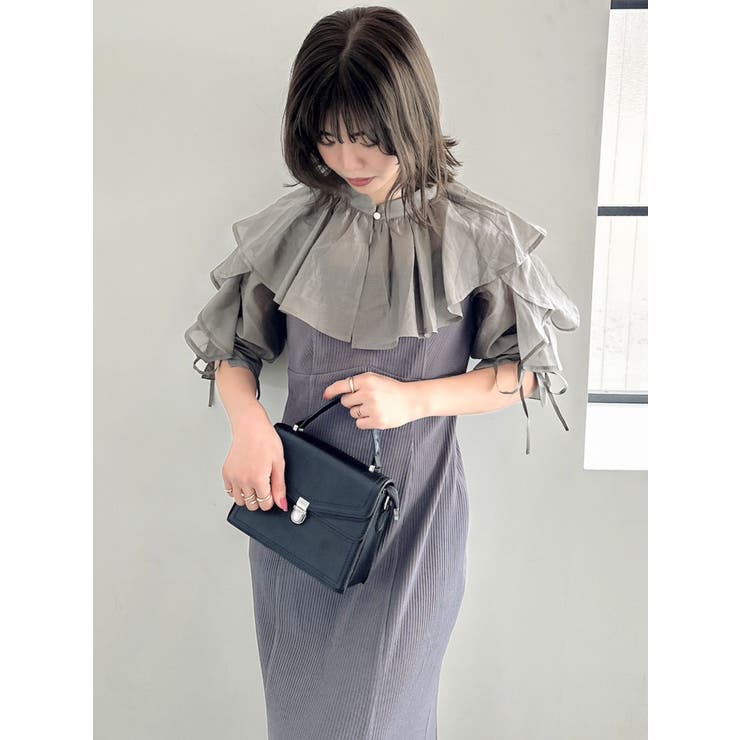WEB限定カラーあり】2WAYカラードッキングリブワンピース[品番