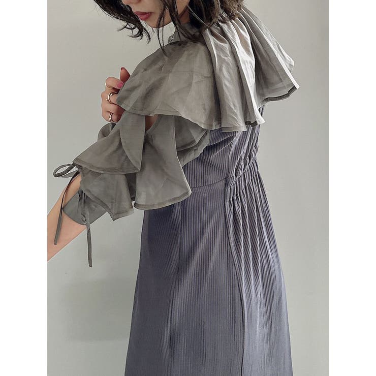 WEB限定カラーあり】2WAYカラードッキングリブワンピース[品番