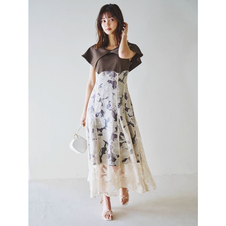 dazzlin（ダズリン）の「オパールフラワーコルセットワンピース