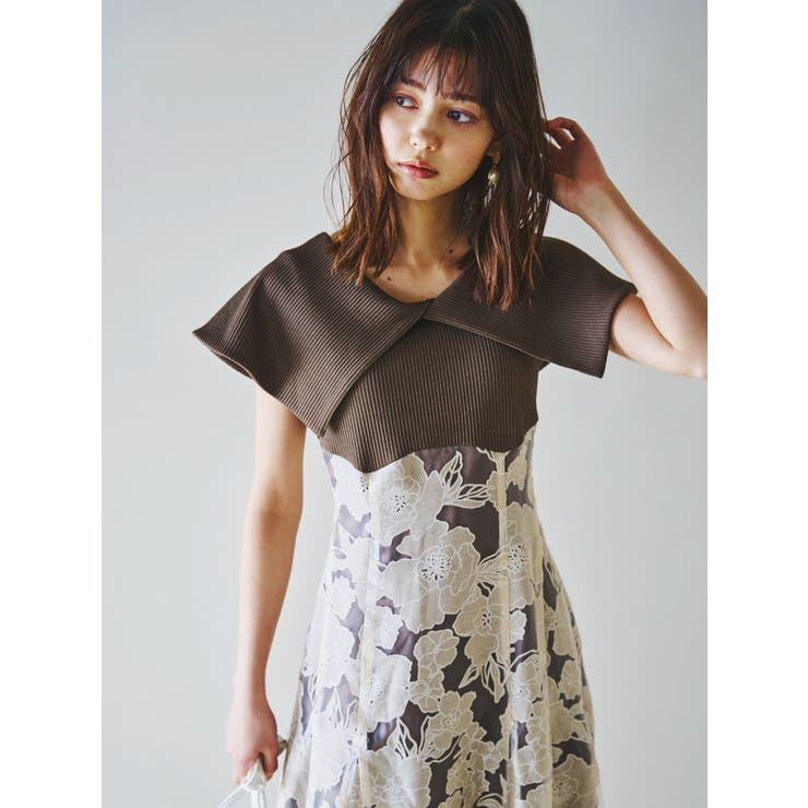 dazzlin（ダズリン）の「オパールフラワーコルセットワンピース
