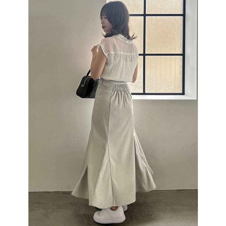 【コンビニ受取対応商品】 シアーチェックドッキングワンピース[品番：MKSW0053055 ワンピース
