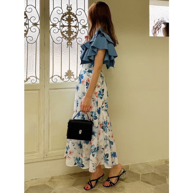 カットアウトフリルシャツトップス[品番：MKSW0052756]｜dazzlin
