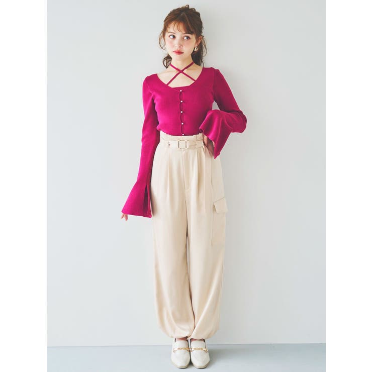 サテンパラシュートパンツ[品番：MKSW0052003]｜dazzlin