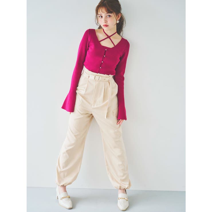 サテンパラシュートパンツ[品番：MKSW0052003]｜dazzlin