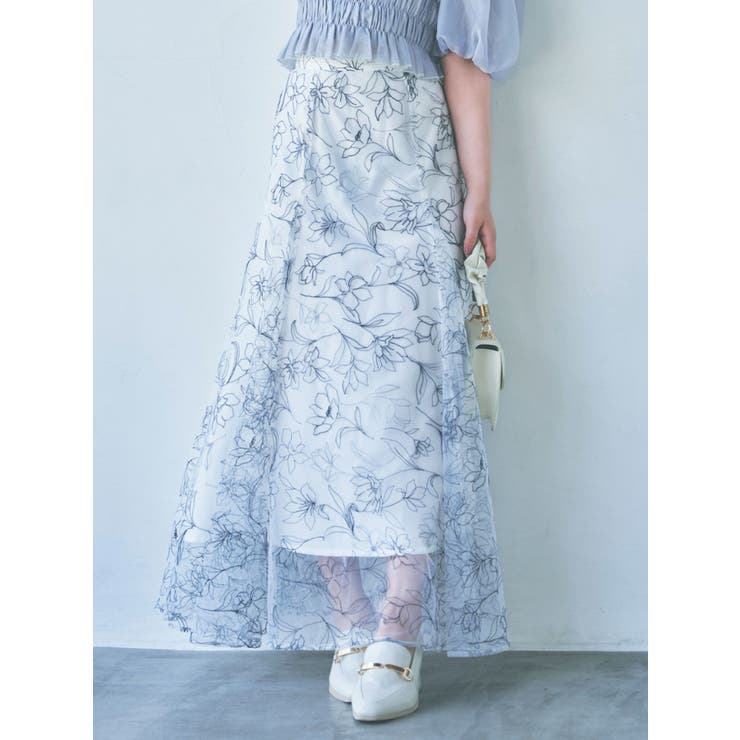 フラワーグリッターシアースカート | dazzlin | 詳細画像13 