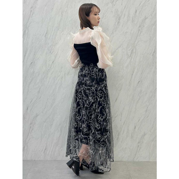 フラワーグリッターシアースカート | dazzlin | 詳細画像27 