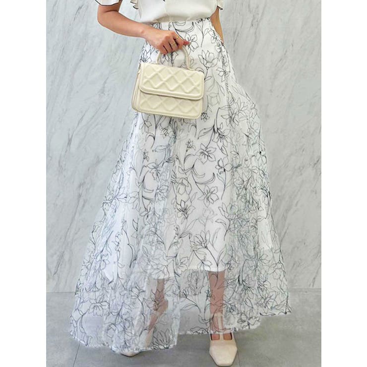 フラワーグリッターシアースカート | dazzlin | 詳細画像32 