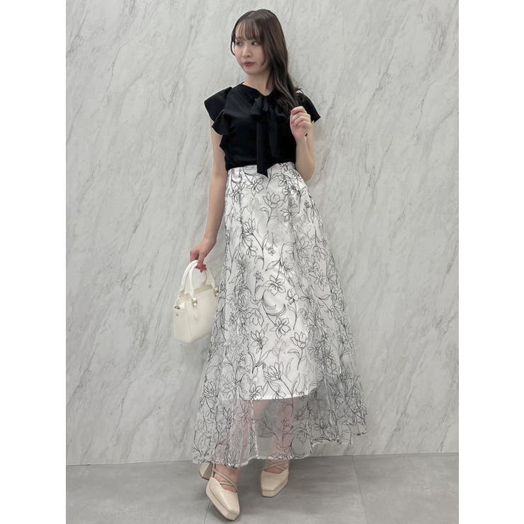 フラワーグリッターシアースカート | dazzlin | 詳細画像35 