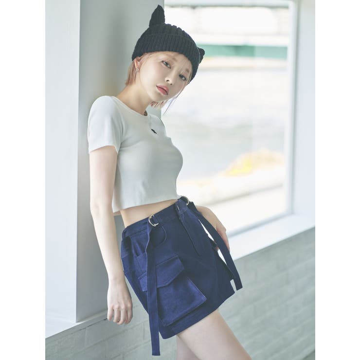 【Taeriコラボ】ローライズミリタリーミニスカート | dazzlin | 詳細画像2 