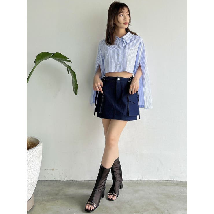 【Taeriコラボ】ローライズミリタリーミニスカート | dazzlin | 詳細画像21 