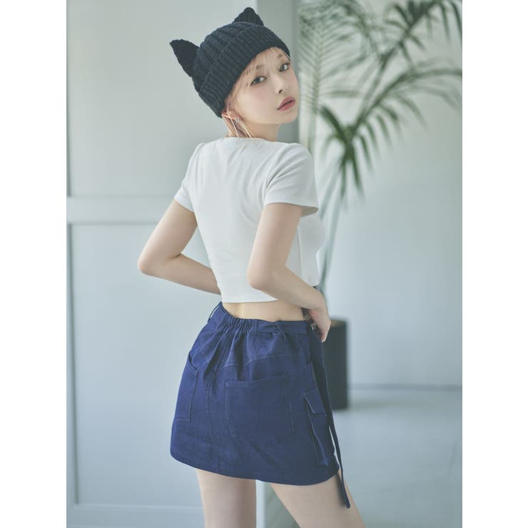 【Taeriコラボ】ローライズミリタリーミニスカート | dazzlin | 詳細画像3 