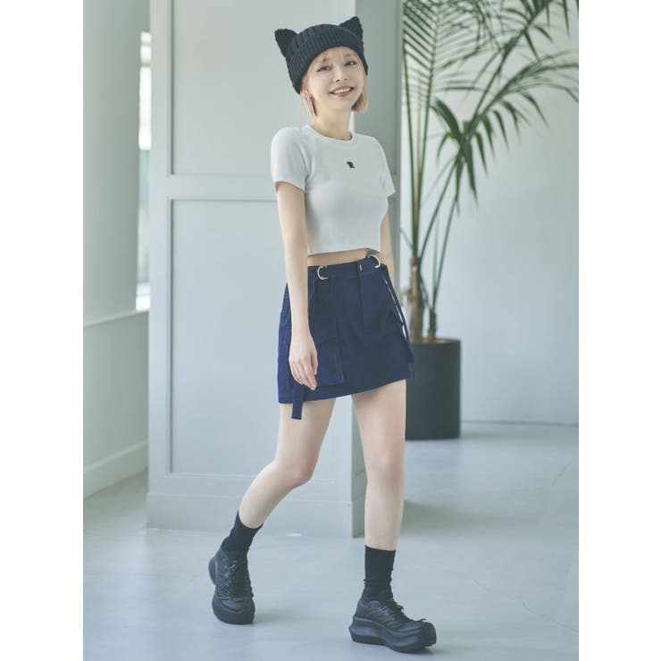 【Taeriコラボ】ローライズミリタリーミニスカート | dazzlin | 詳細画像4 