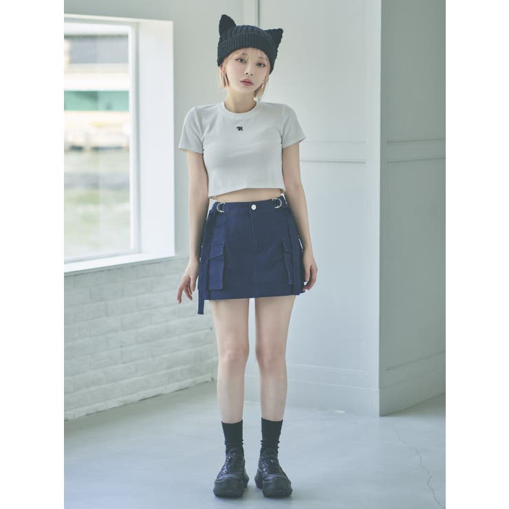 【Taeriコラボ】ローライズミリタリーミニスカート | dazzlin | 詳細画像5 