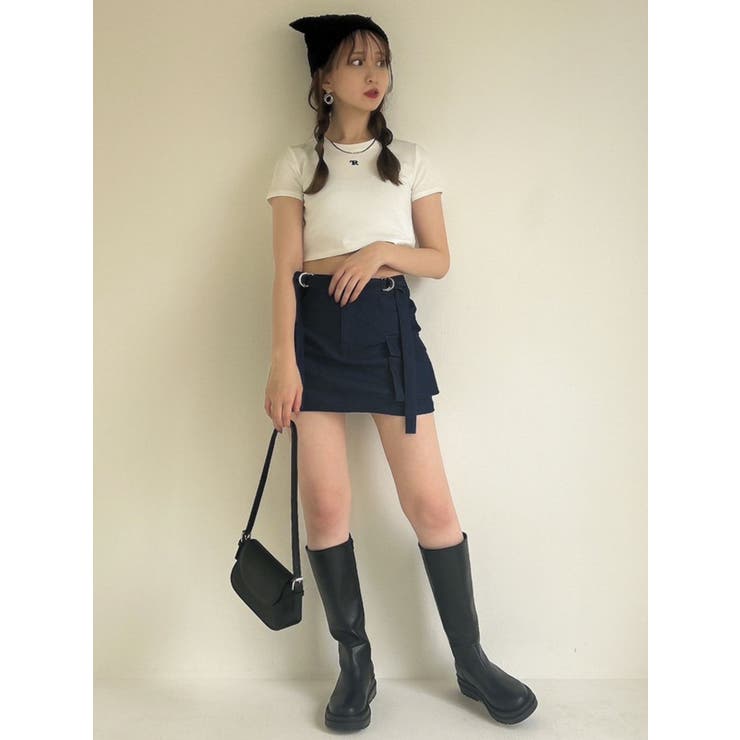 【Taeriコラボ】ローライズミリタリーミニスカート | dazzlin | 詳細画像8 